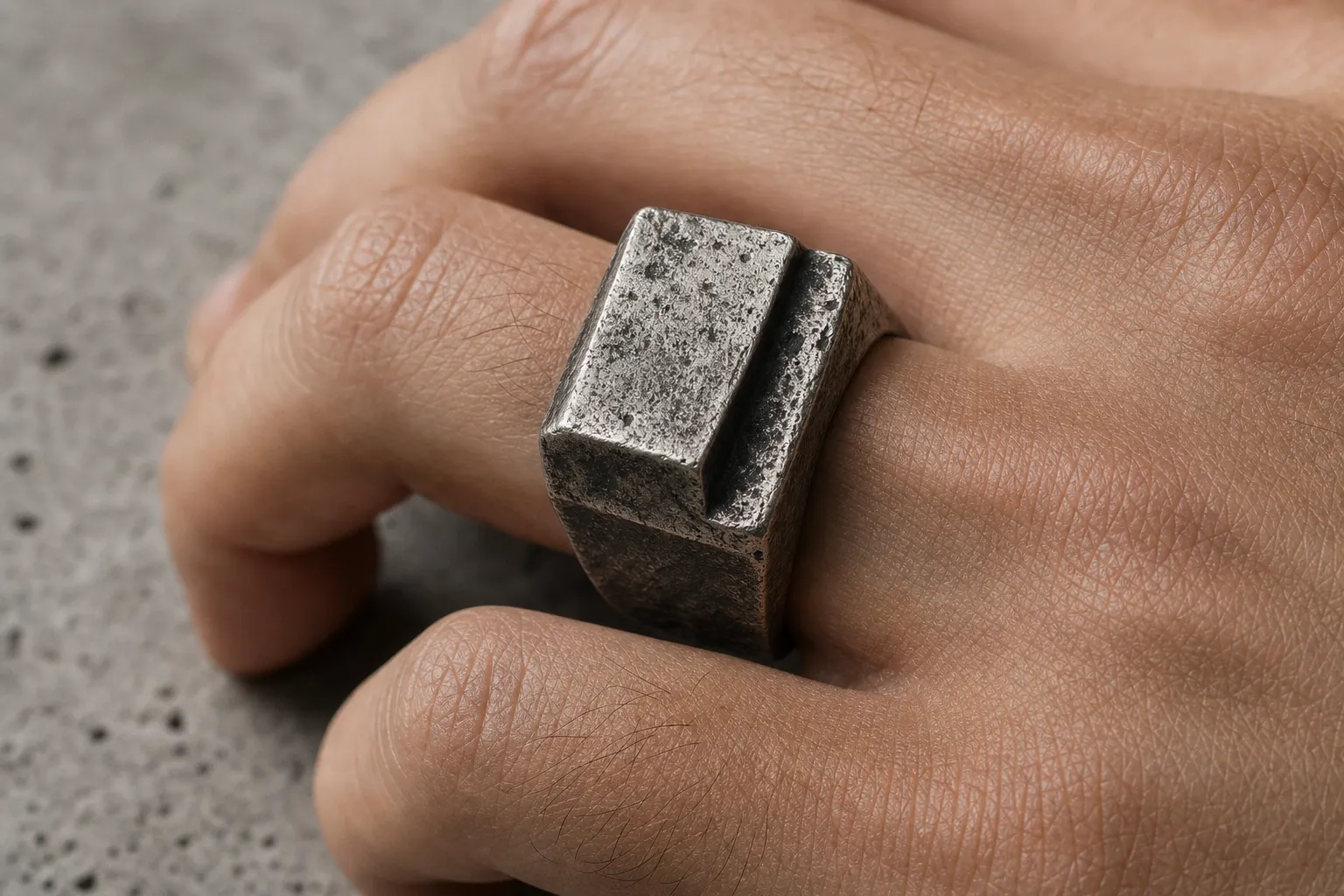 The Modern Man’s Armor: Exploring the Brutalist Signet Ring Trend