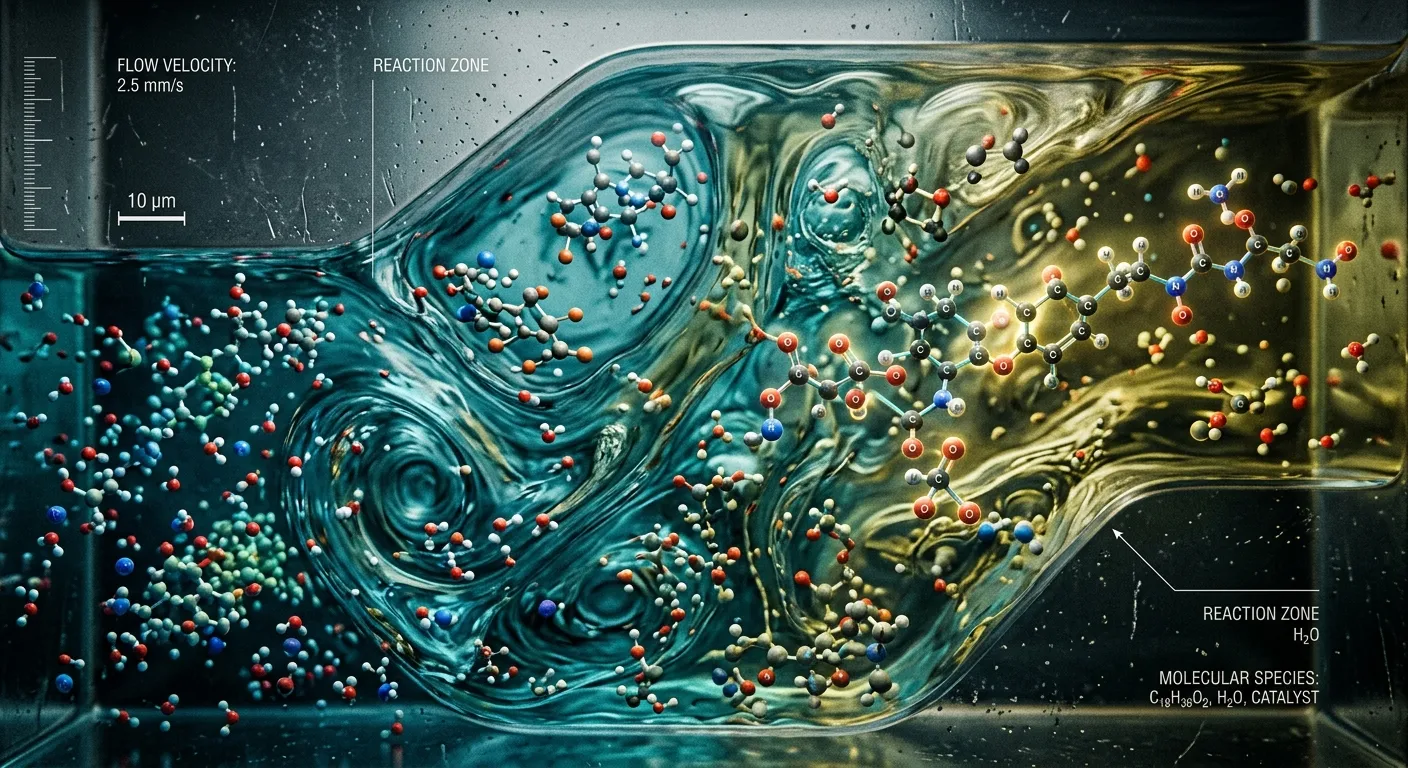Microscopic view of fluid dynamics and chemical compositions