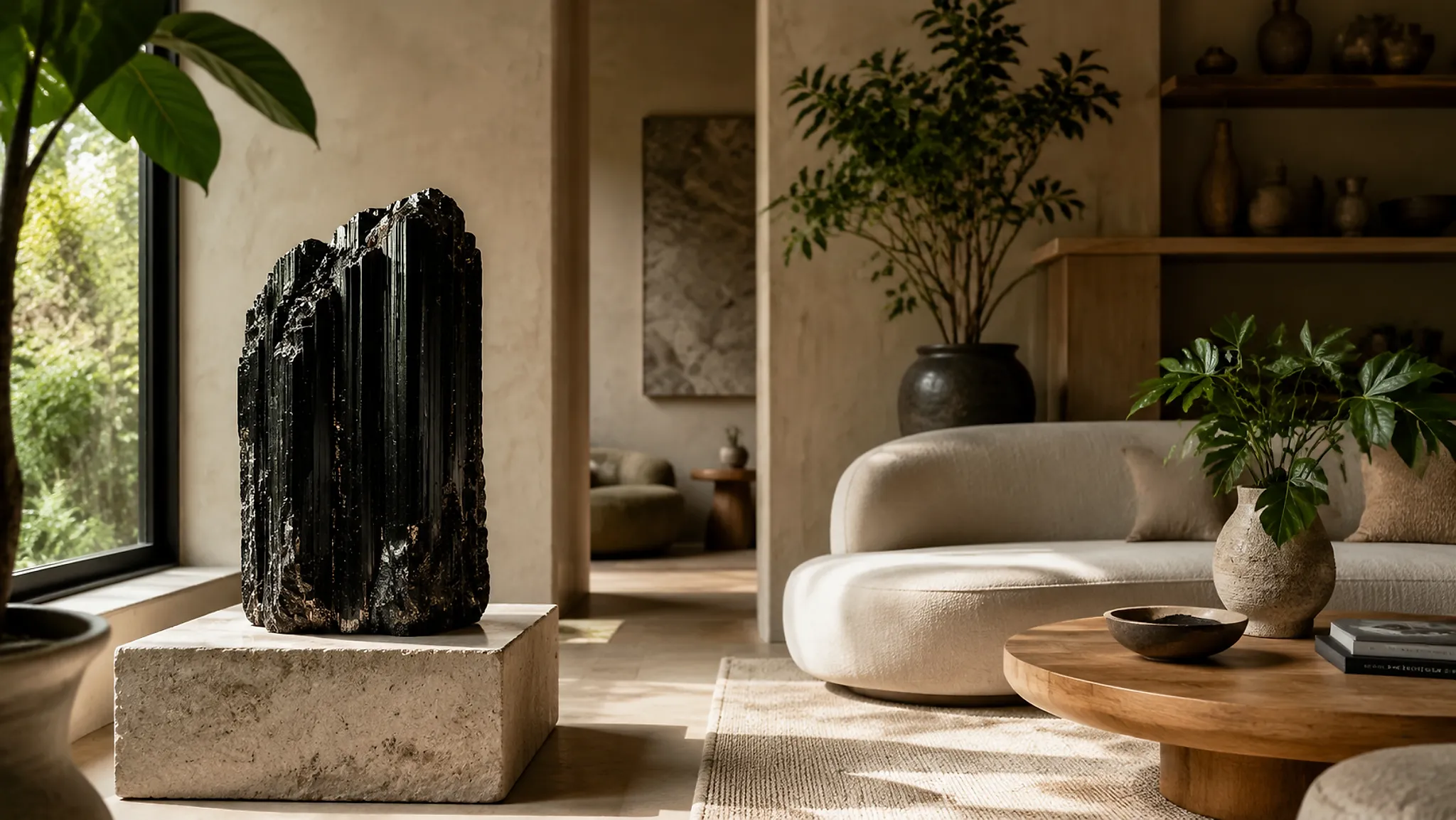 Sculptural Fluidity: Integrating Heavy Minerals into Organic Spaces